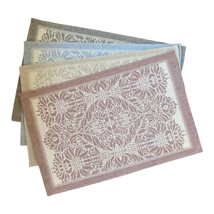 Kitchen Towel Half-Linen Indian Floral